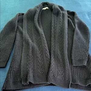Dark navy blue open cardigan sweater